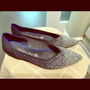 Rothy’s black sparkle shoes